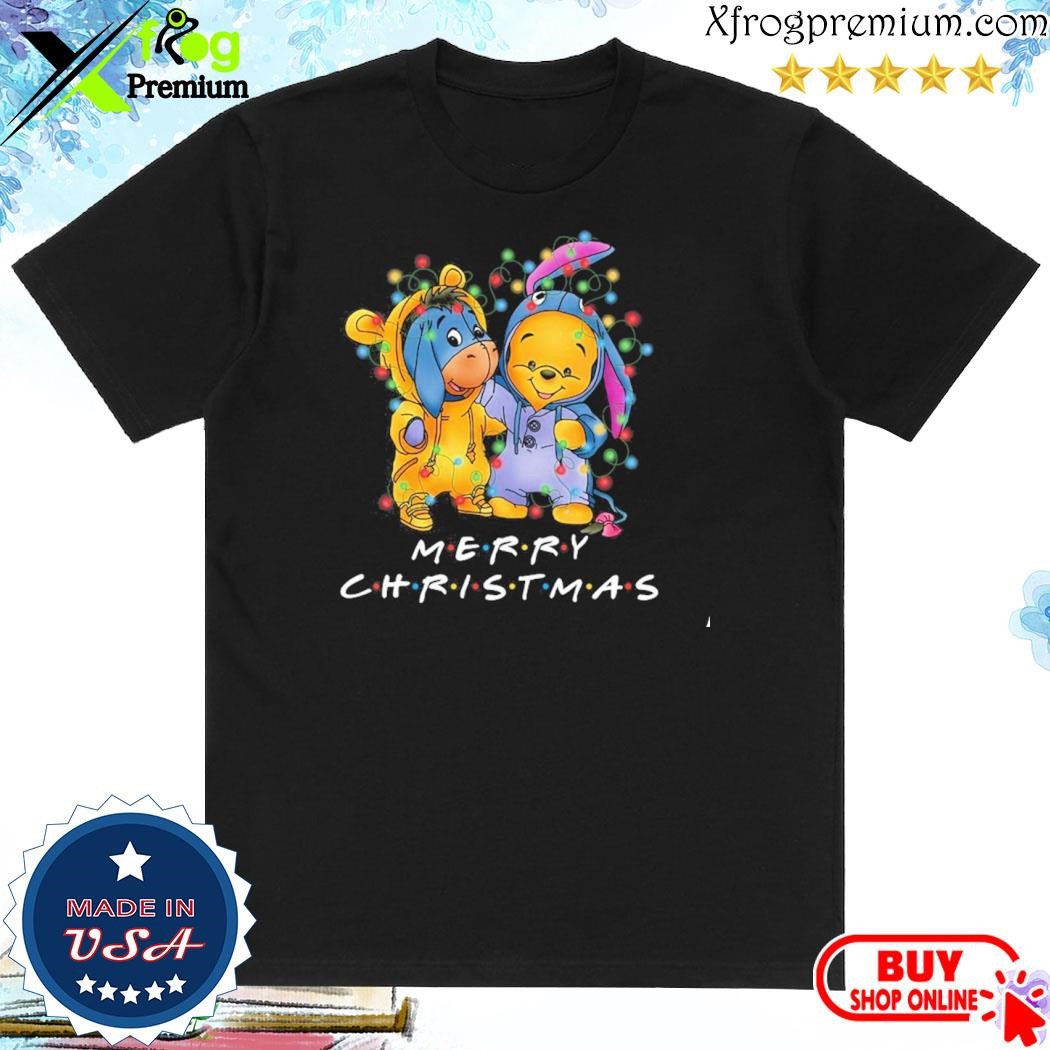 Official Baby Eeyore and baby Pooh merry christmas light shirt