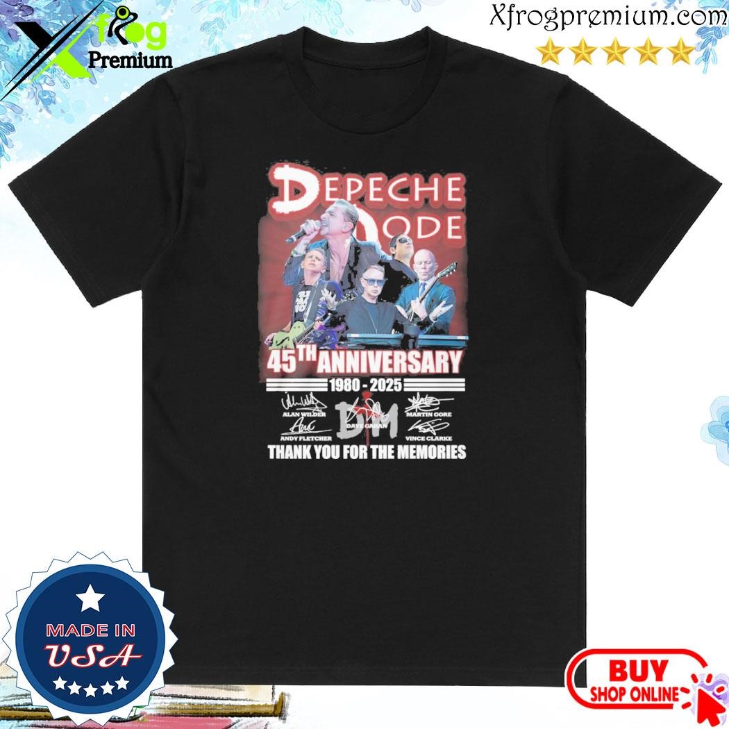 Official Depeche Mode 45th Anniversary 1980-2025 Thank You For The Memories Unisex T-Shirt