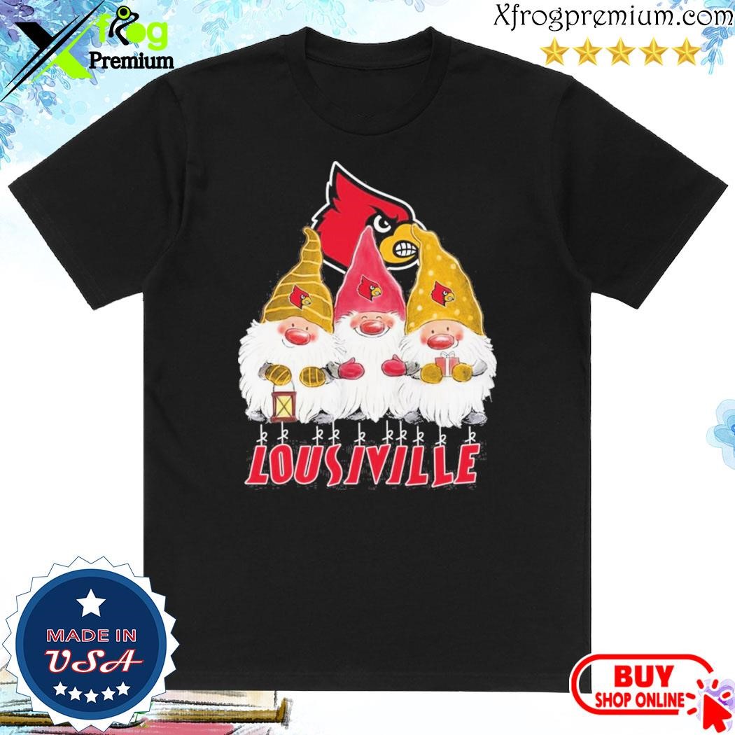 Official Gnomes Louisville Cardinals logo merry christmas shirt