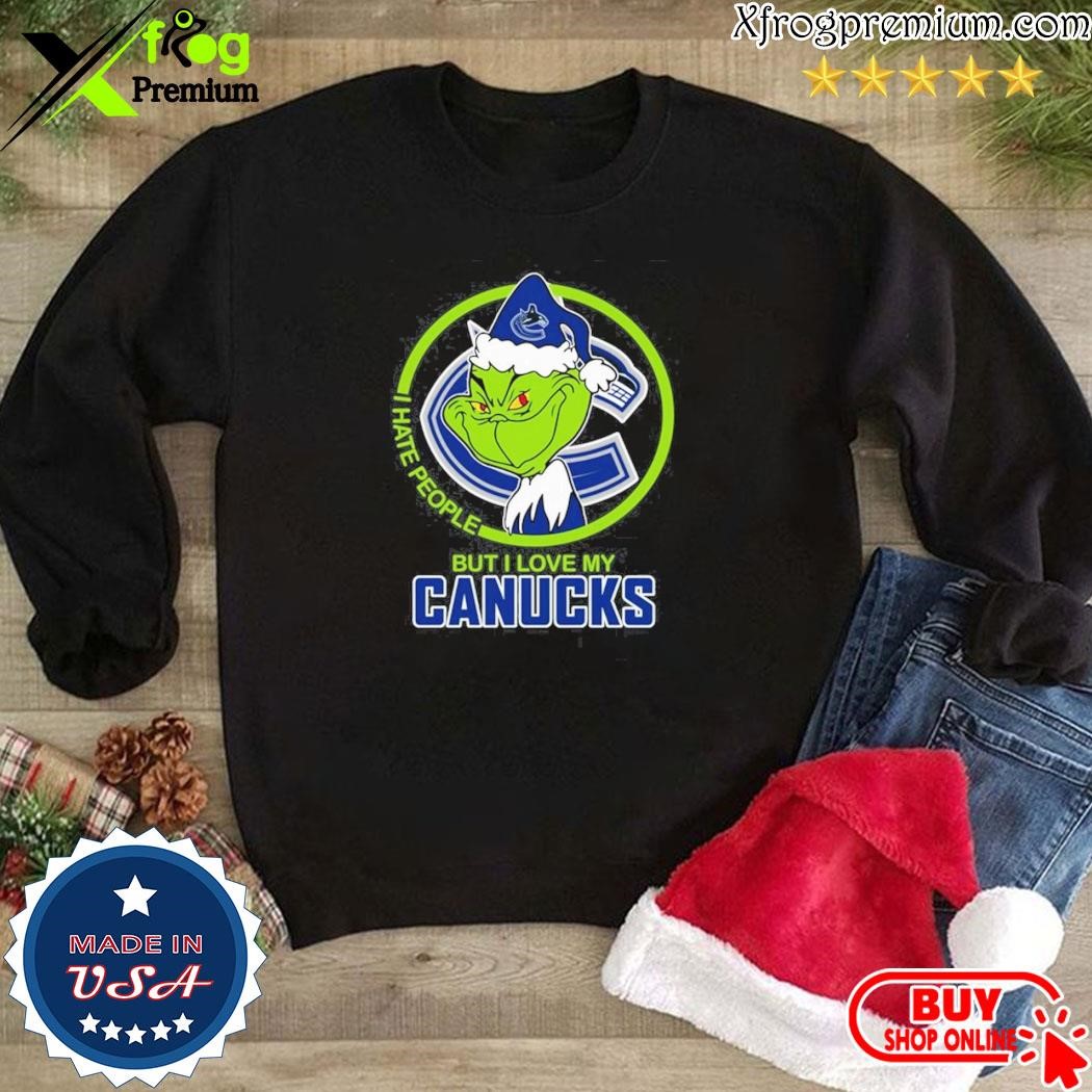 Grinch I Hate People But I Love My Vancouver Canucks T Shirt