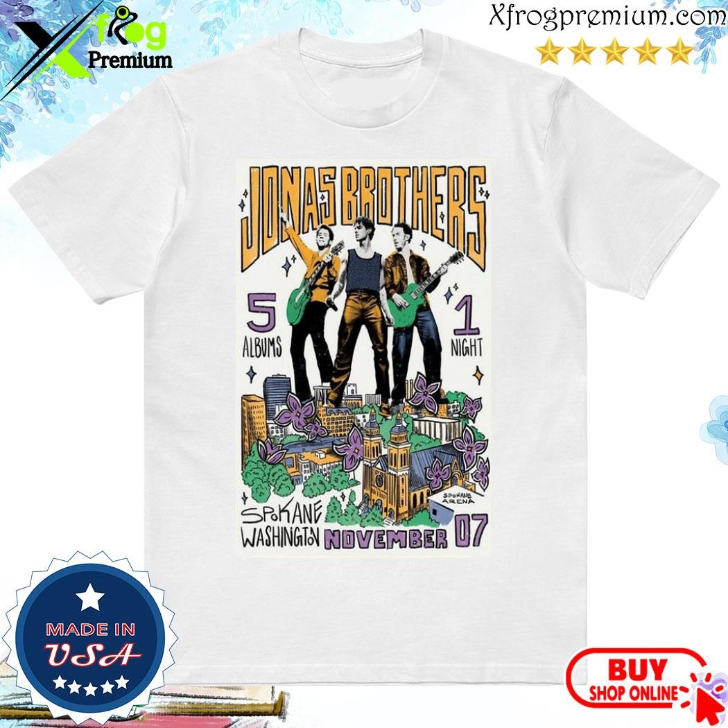 Official Jonas Brothers 2023 Spokane, WA Poster shirt
