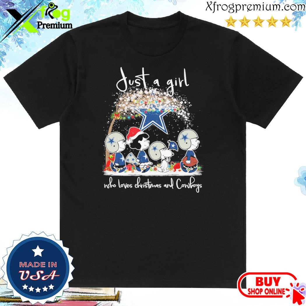 Official Just A Girl Who Loves Christmas And Cowboys Shirt