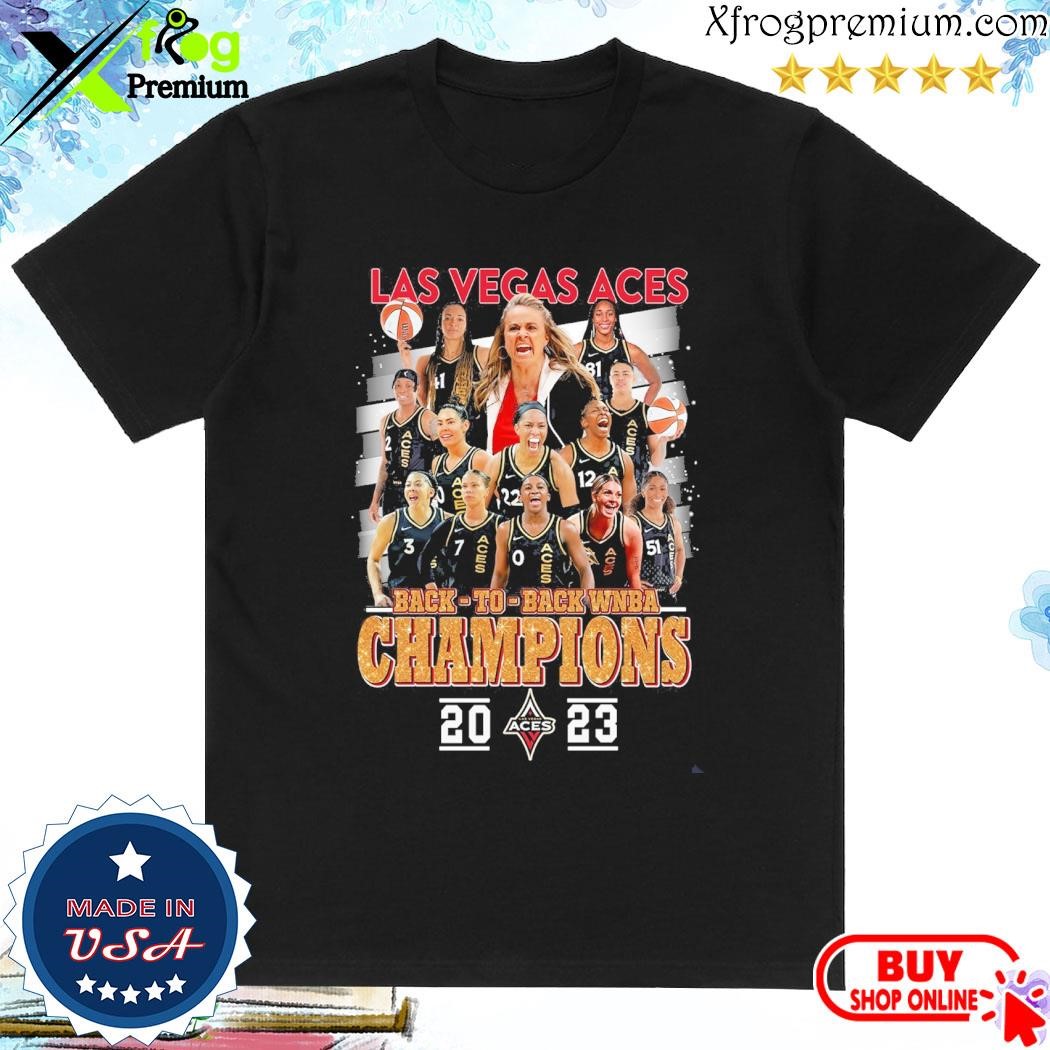 Official Las Vegas Aces back-to-back WNBA champions 2023 team player shirt