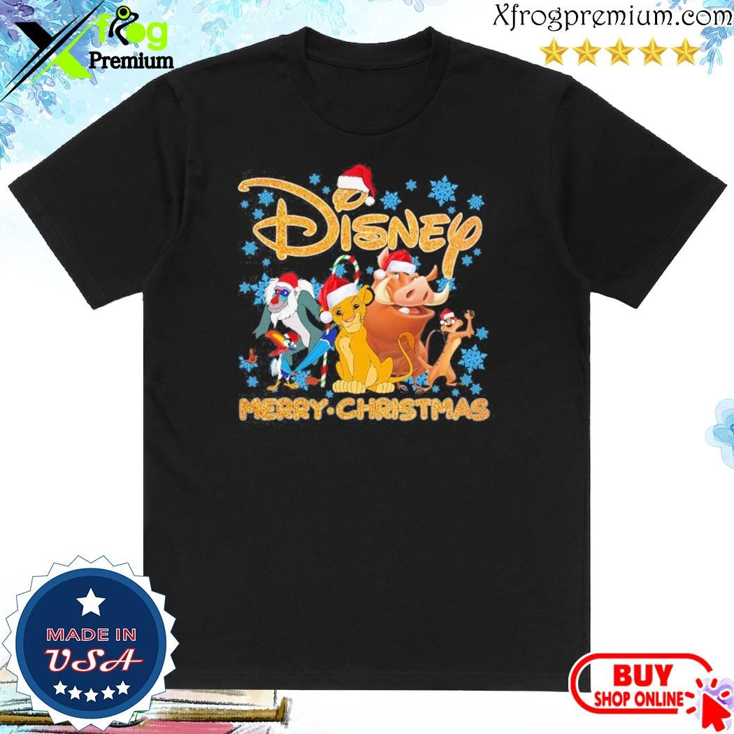 Official Lion King hat santa Disney merry christmas shirt