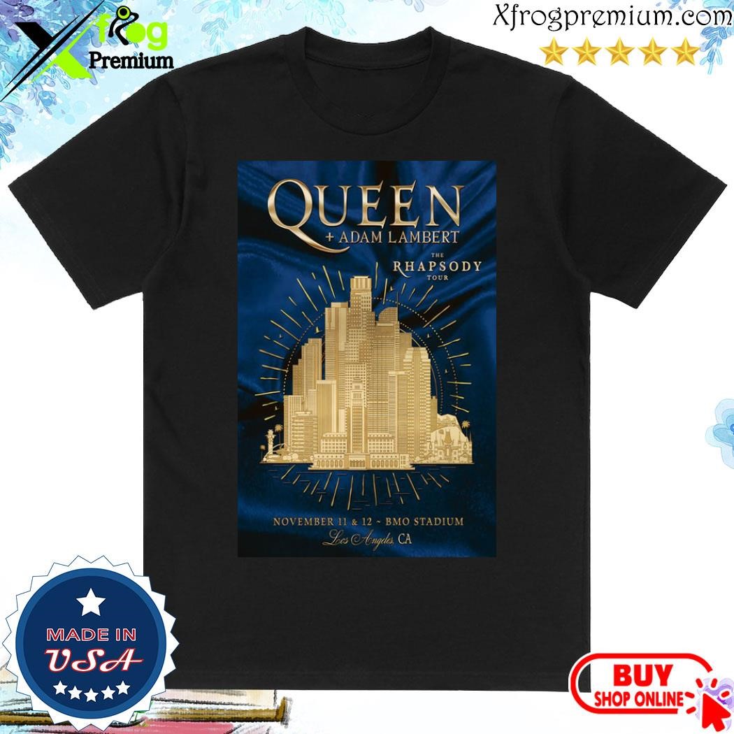 Official Los Angeles, CA Queen x Adam Lambert November 11-12, 2023 Show BMO Stadium Poster shirt