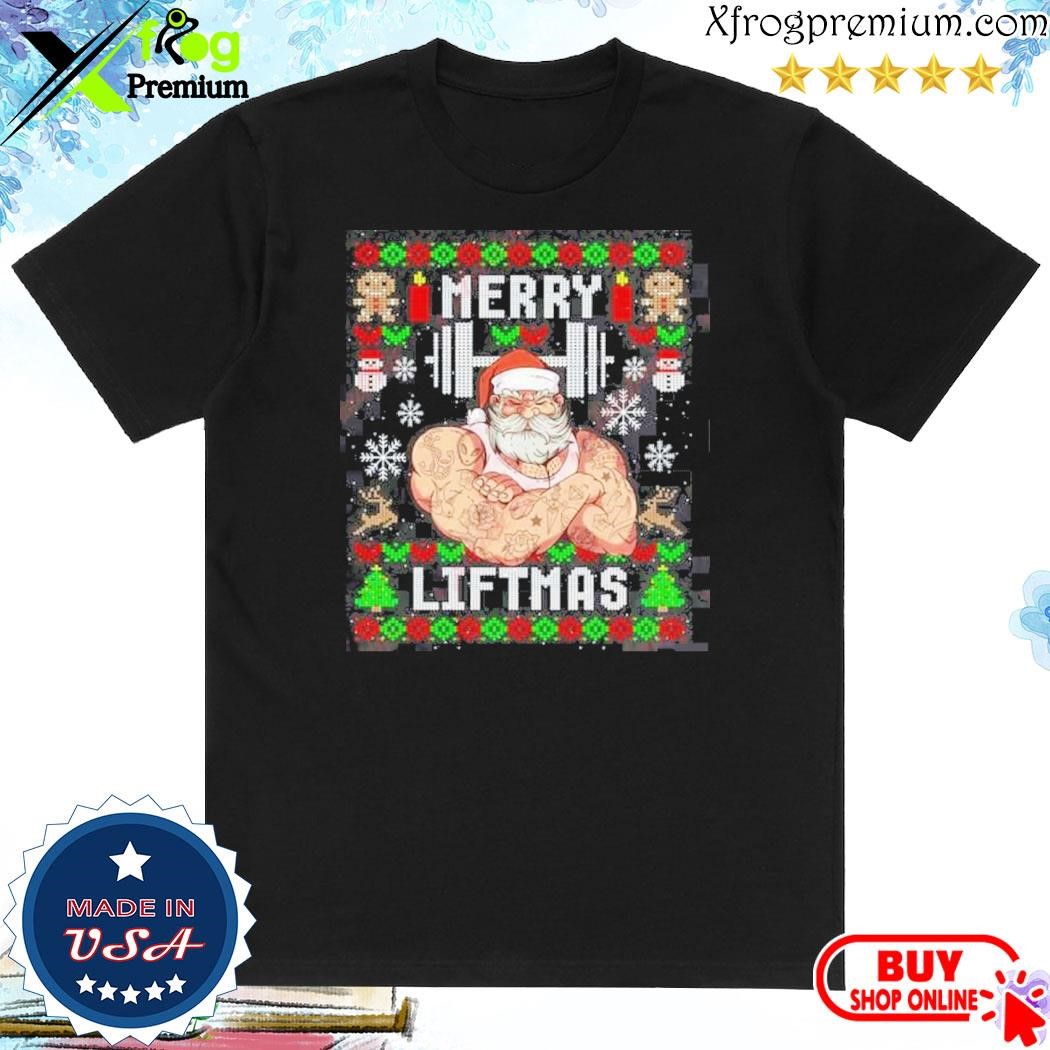 Official Merry Liftmas Ugly Christmas Workout Powerlifting Shirt