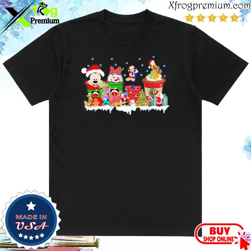 Official Mickey Mouse and friends coffee merry christmas shirt