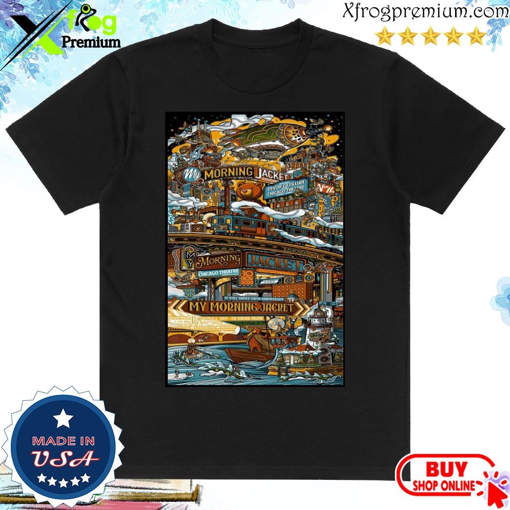 Official My Morning Jacket Concert Events in Chicago Nov 9-10-11, 2023 Poster shirt