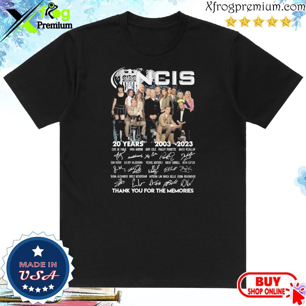 Official Ncis 20 years 2003-2023 thank you for the memories shirt