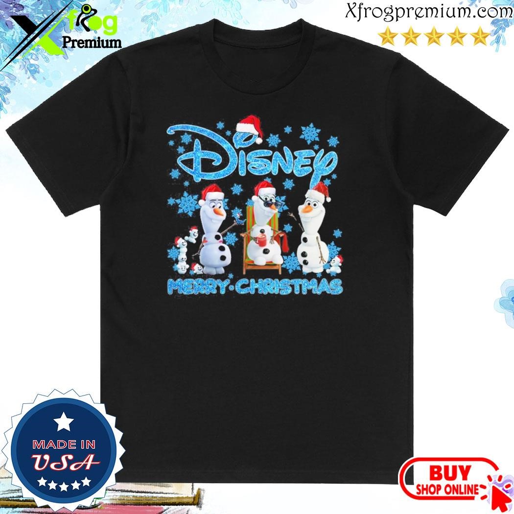 Official Olaf hat santa Disney merry christmas shirt