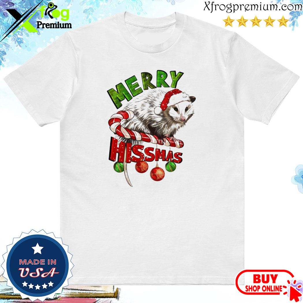 Official Opossum hat santa merry hissmas shirt