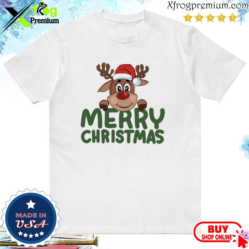 Official Reindeer hat santa merry christmas shirt