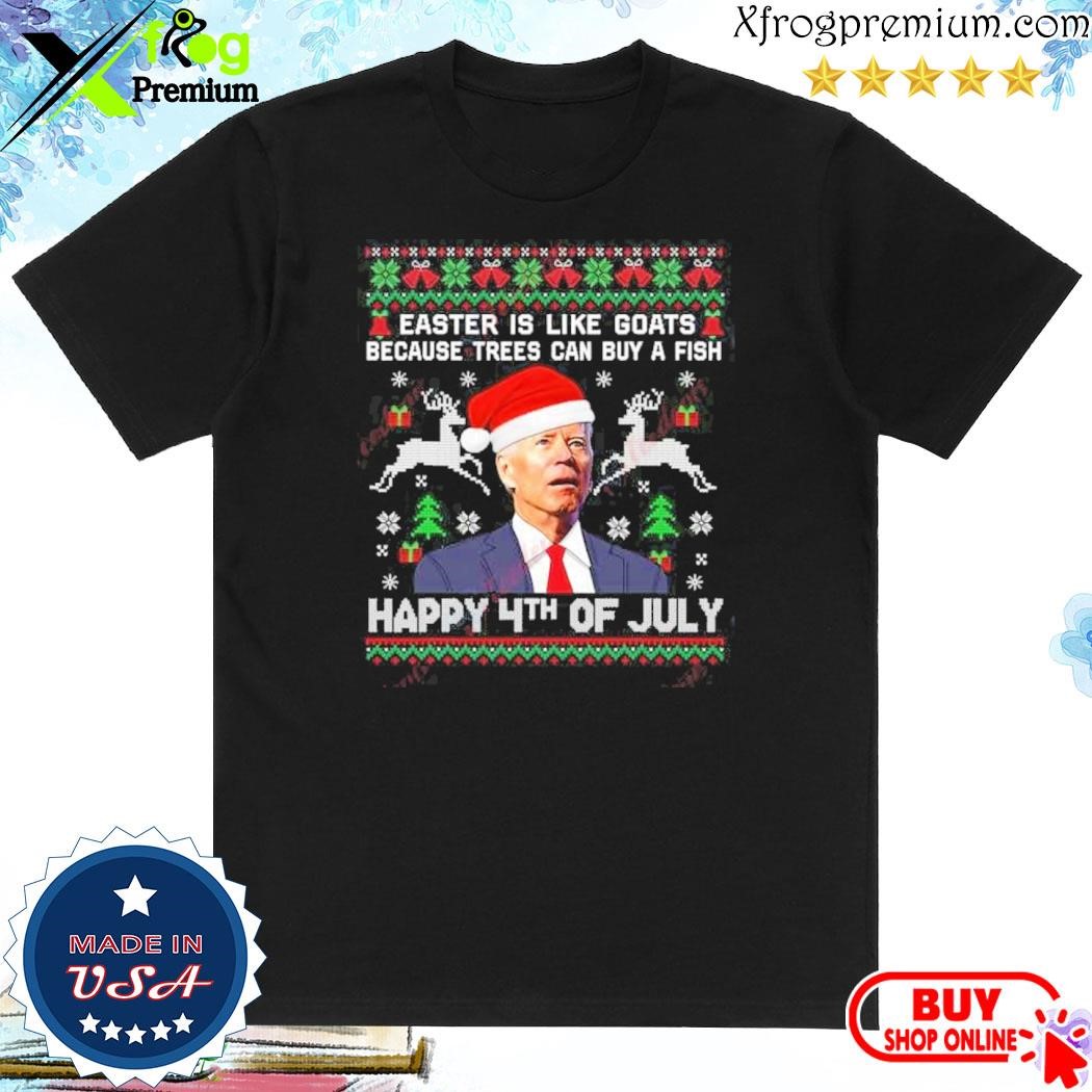 Official Santa Joe Biden Happy 4Th Of July Ugly Christmas Sweater Men Shirt