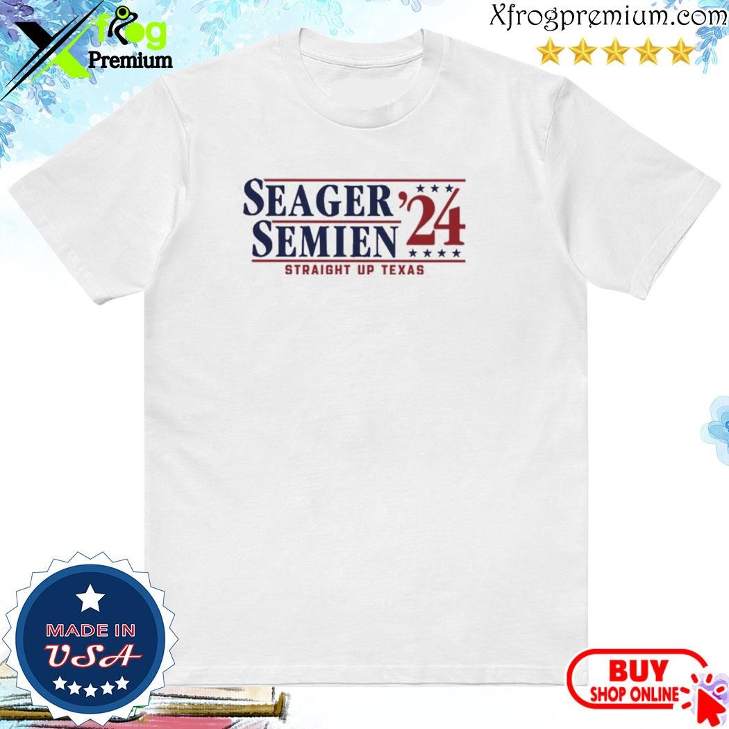 Official Seager Semien ’24 Stright Up Texas T-Shirt