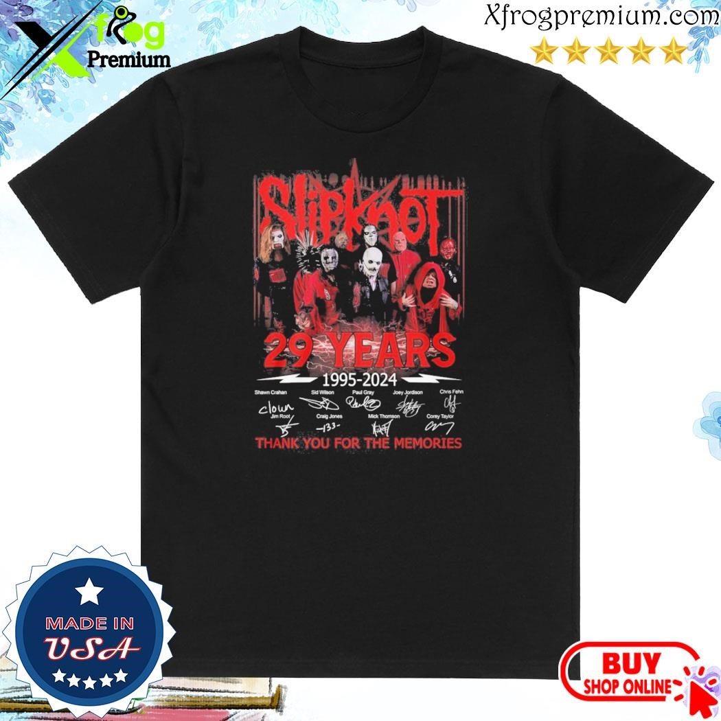 Official Slipknot 29 years 1995-2024 thank you for the memories shirt