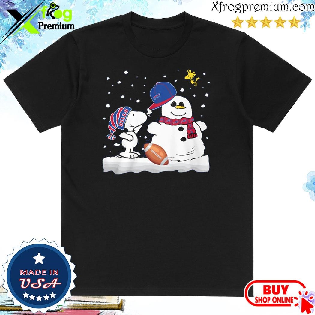 Official Snoopy And Snowman Buffalo Bills Fan Christmas 2023 Shirt