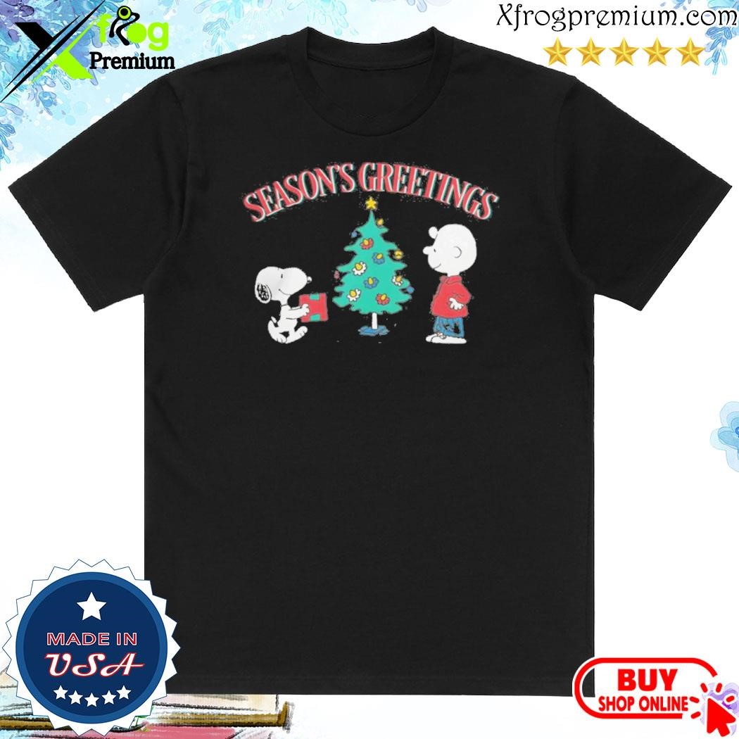 Official Snoopy and Charlie Brown Season's Greetings christmas shirt
