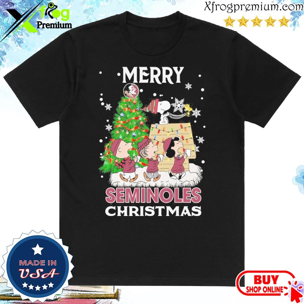 Official Snoopy and friends singing merry Florida State Seminoles christmas shirt