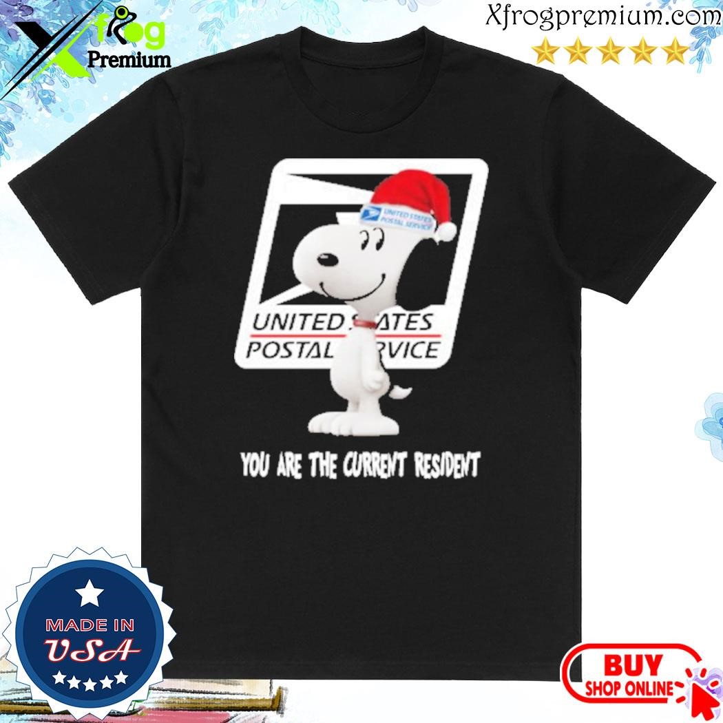 Official Snoopy hat santa United States Postal Service you are the current resident christmas shirt christmas shirt