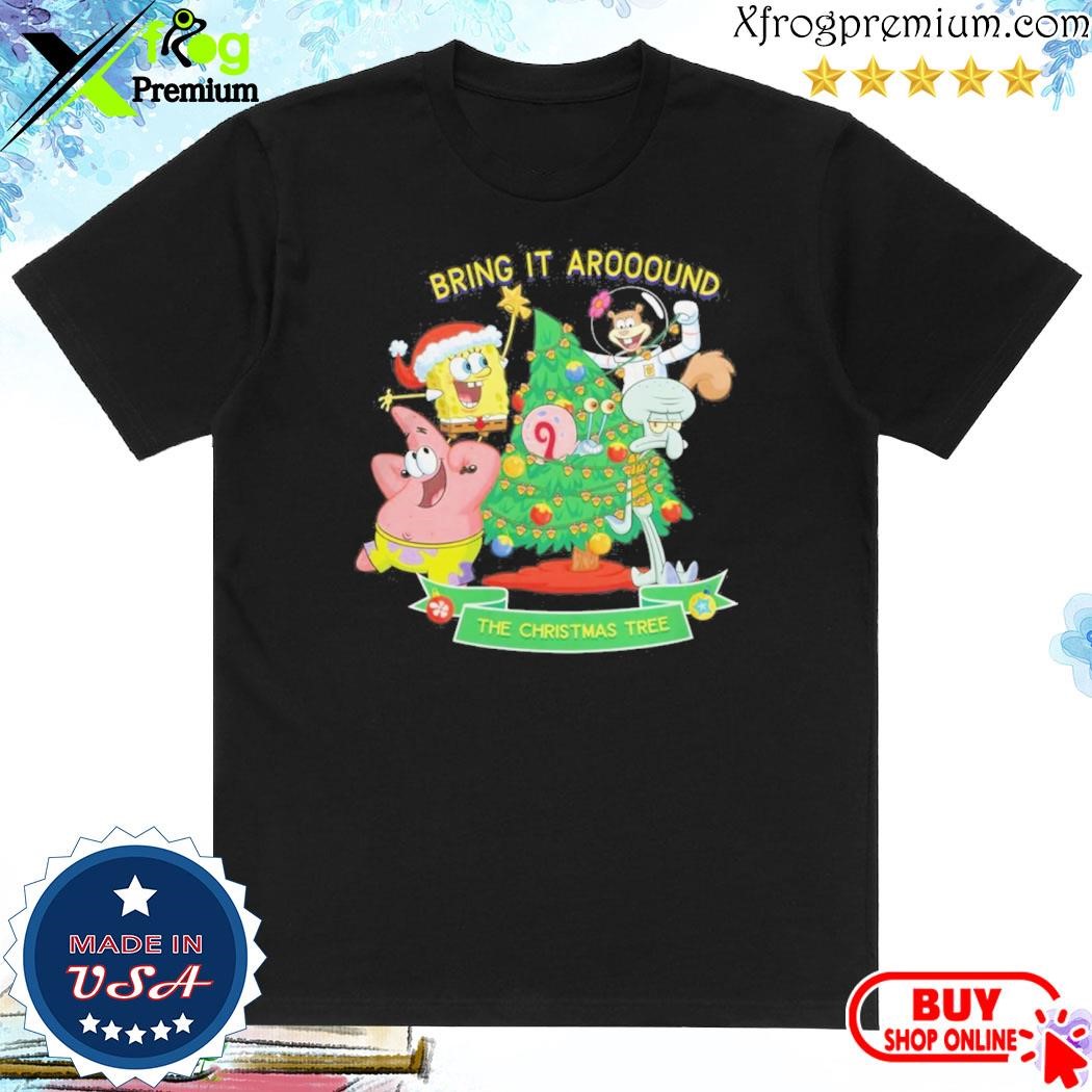 Official SpongeBob SquarePants Around The Christmas Tree shirt