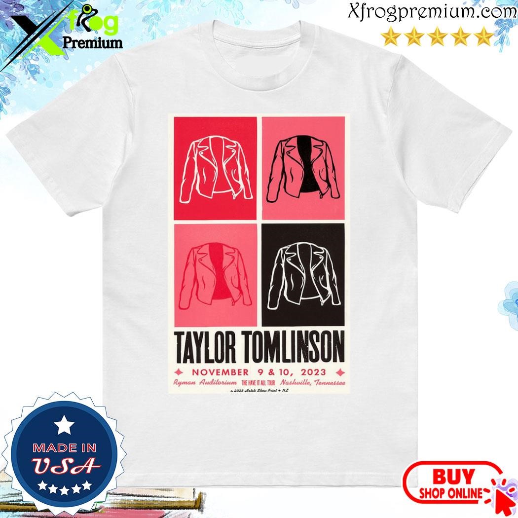 Official Taylor Tomlinson Nov 9 10 2023 Ryman Auditorium, Nashville, TN Poster
