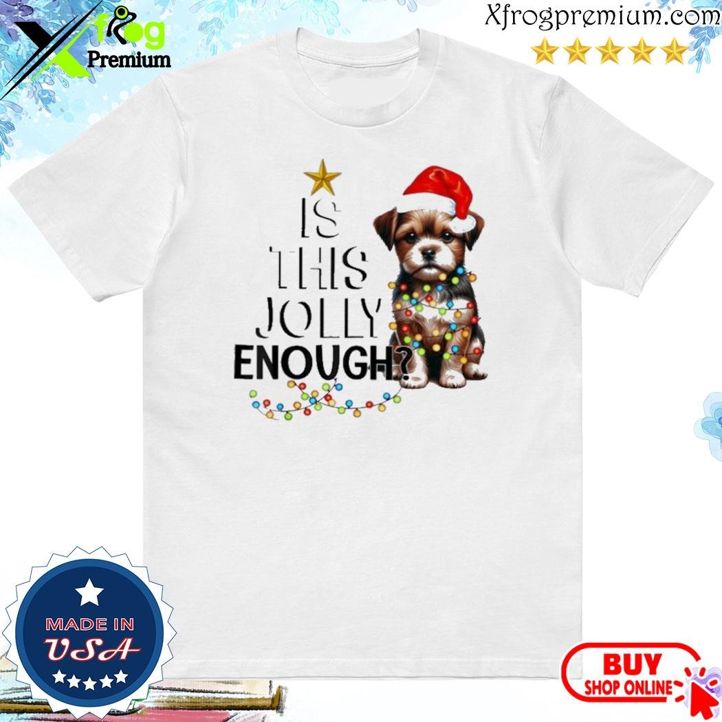 Official Yorkshire dog hat santa is this jolly enough tree merry christmas shirt
