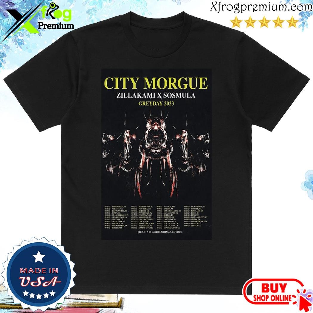 Official Zillakami x Sosmula x City Morgue Tour 2023 Poster shirt