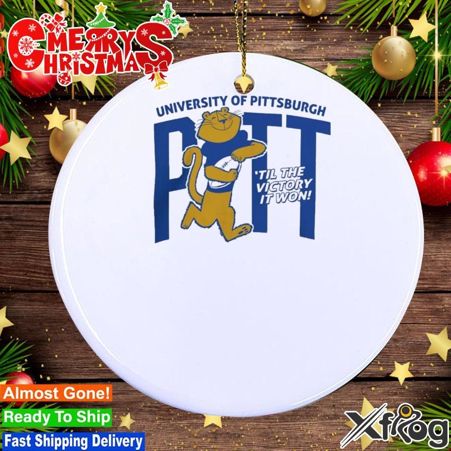 Retro Pitt Football 'Til the Victory Is Won Tee Pittsburgh Panthers Ornament