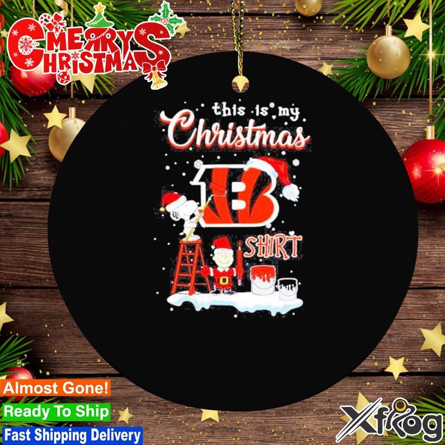 Snoopy and Charlie Brown NFL Cincinnati Bengals This Is My Christmas Ornament