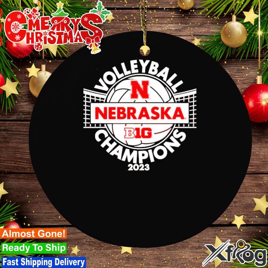 p Nebraska Huskers 2023 Big Ten Women’s Volleyball Champions Ornament