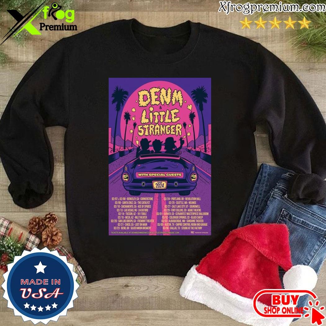 Official 2024 Denm & Little Stranger Tour Poster Shirt, hoodie, sweater