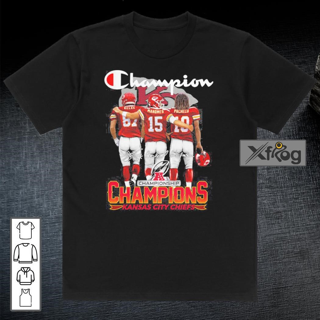 Official Kansas City Chiefs Champions Mahomes Kelce Pacheco T Shirt ...