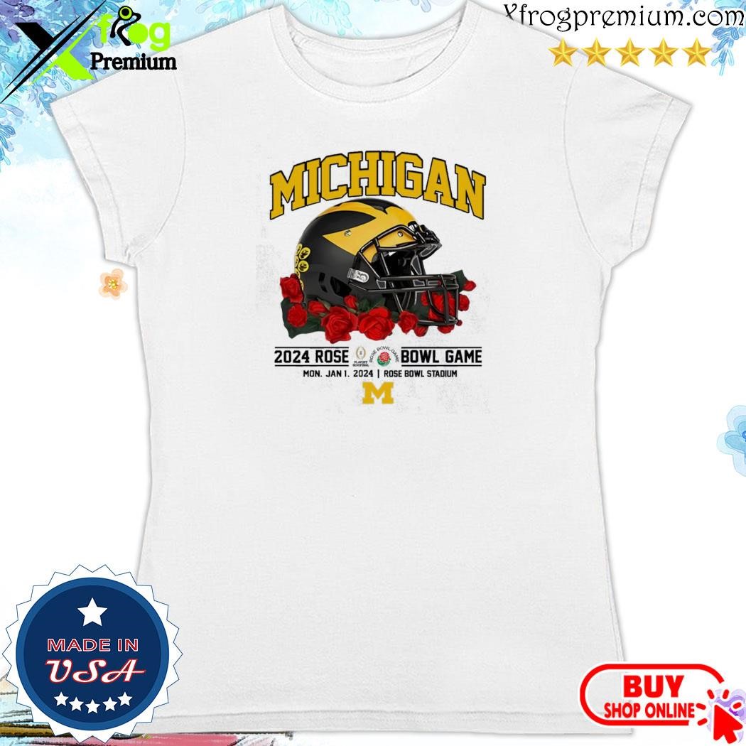 Official Michigan 2024 Rose Bwl Game Shirt Hoodie Sweater Long   Official Michigan 2024 Rose Bwl Game Shirt Women 