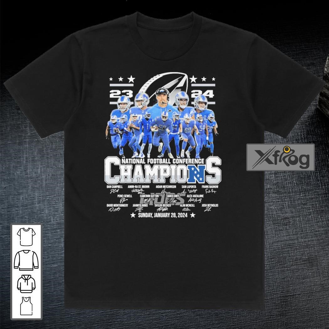 Official NFC Champions Detroit Lions January 28 2024 T Shirt Hoodie   Official NFC Champions Detroit Lions January 28 2024 T Shirt Shirt 