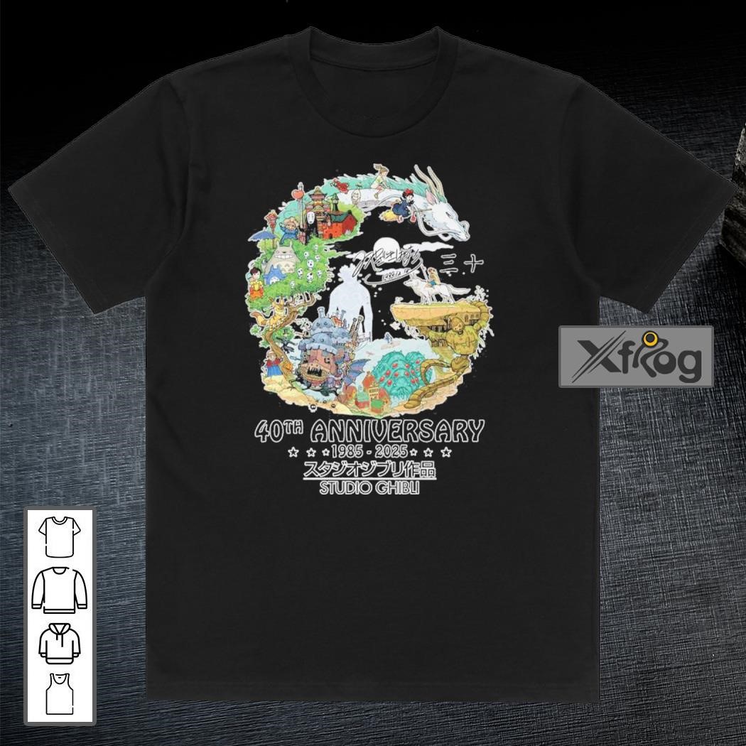 Official Studio Ghibli 1985-2025 40th Anniversary Memories T-Shirt ...