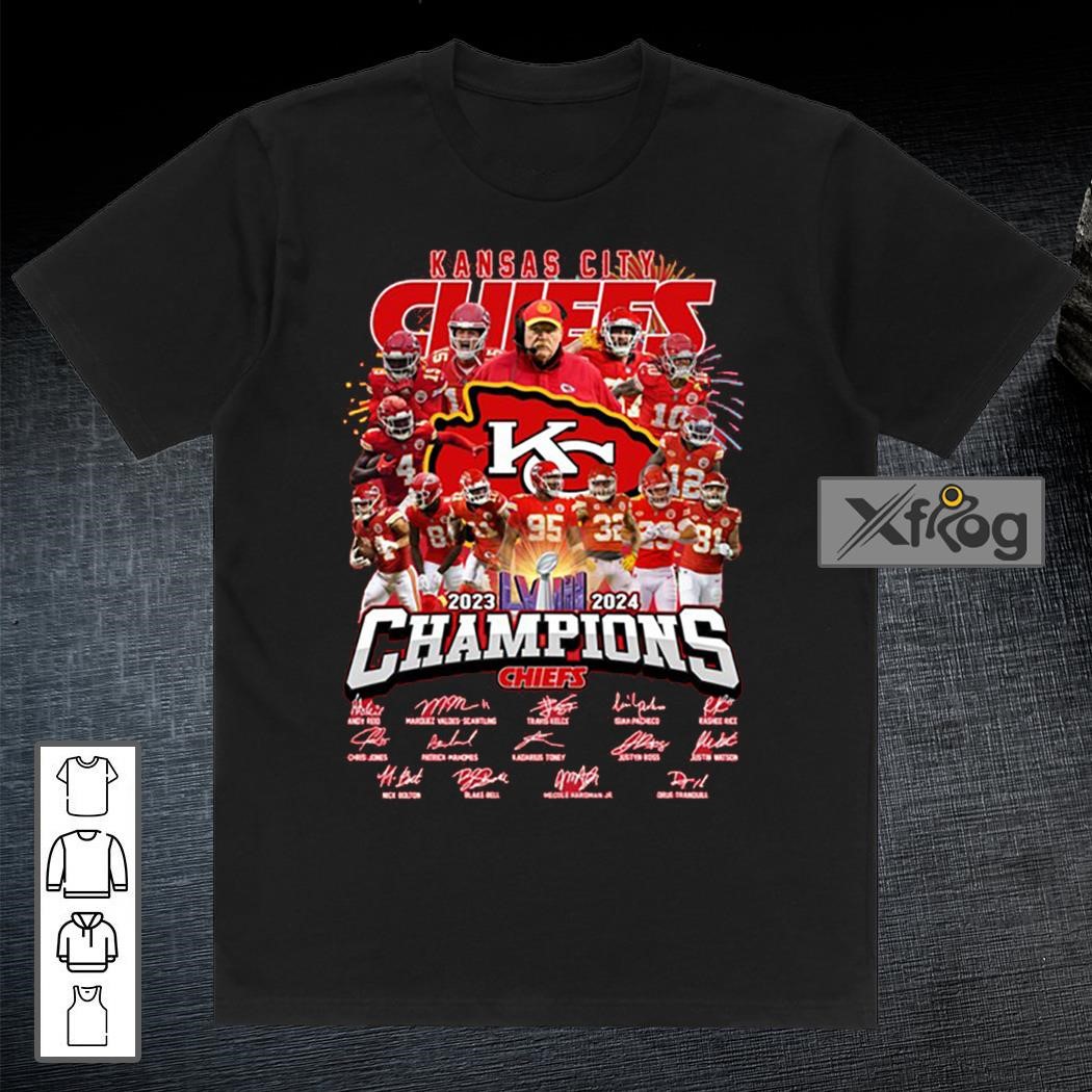 Official Kansas City Chiefs 2023 2024 Super Bowl Champions T Shirt ...