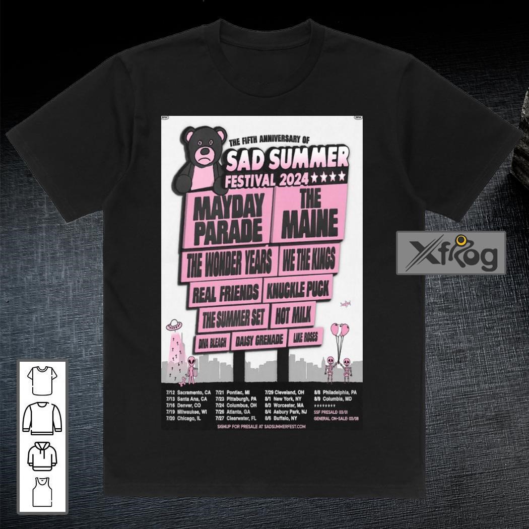 Official The 5 Year Anniversary Sad Summer Fest 2024 Poster shirt