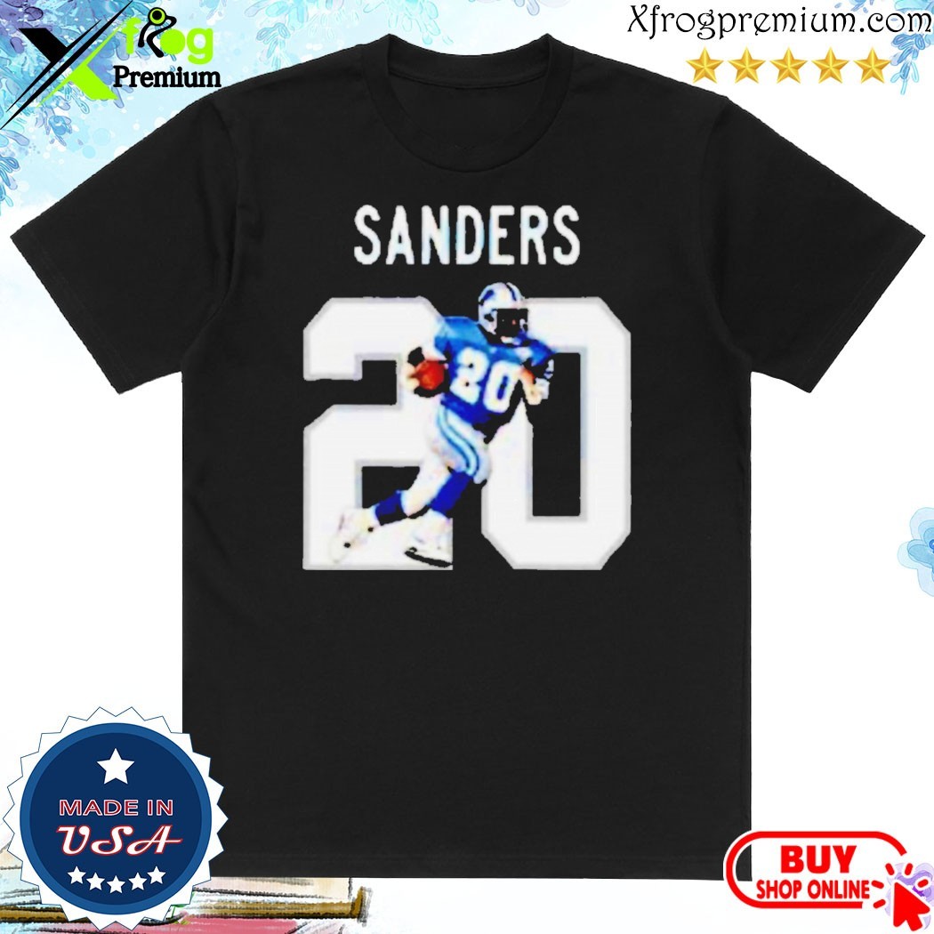 Official Barry sanders NFL impact jersey frame Shirt