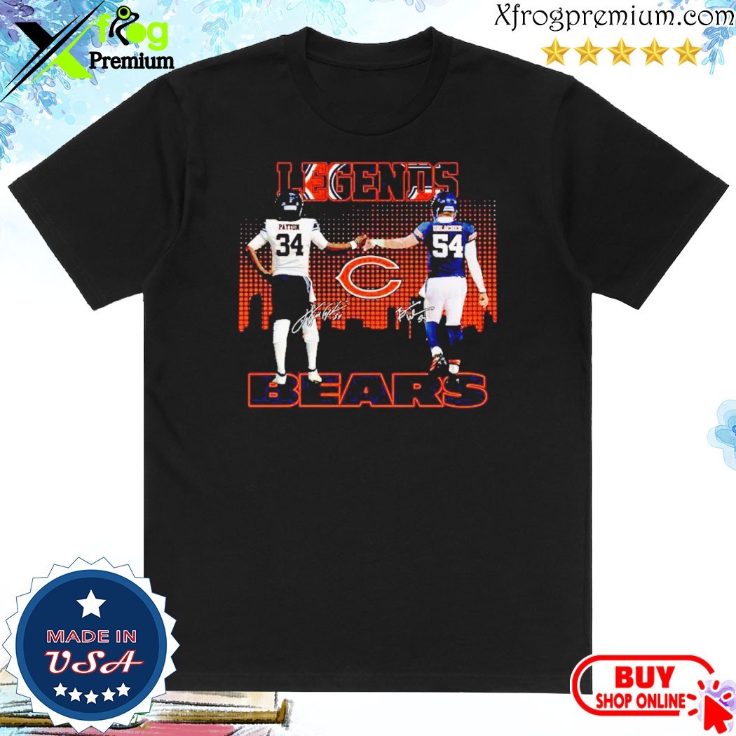 Official Chicago Bears The Legends Walter Payton Brian Urlacher T-Shirt