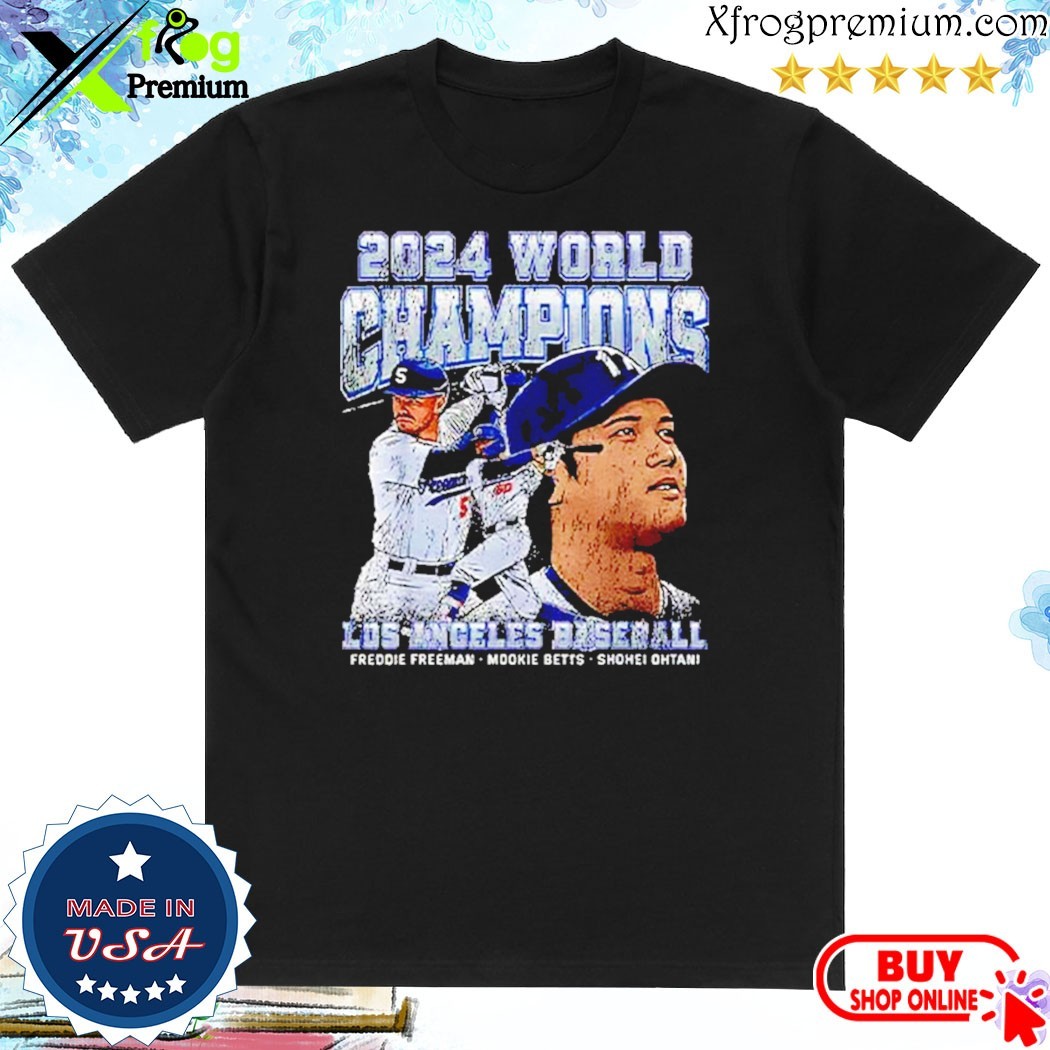 Official Dodgers 2024 World Champions Ohtani Freeman & Betts Shirt