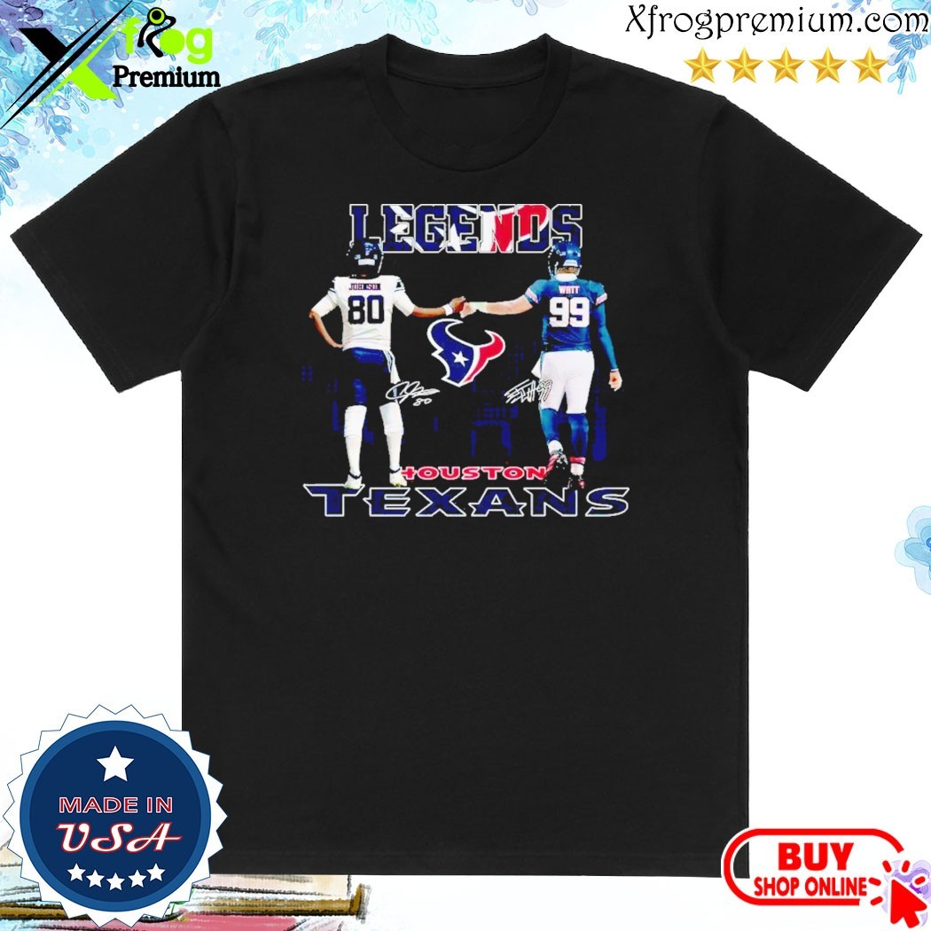 Official Houston Texans Legends Andre Johnson J. J. Watt T-Shirt