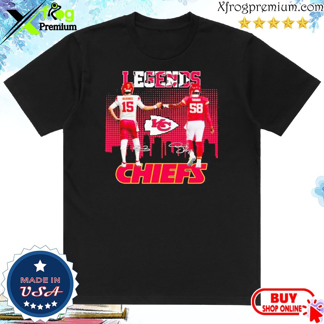 Official Kansas City Chiefs Legends Patrick Mahomes Derrick Thomas T-Shirt