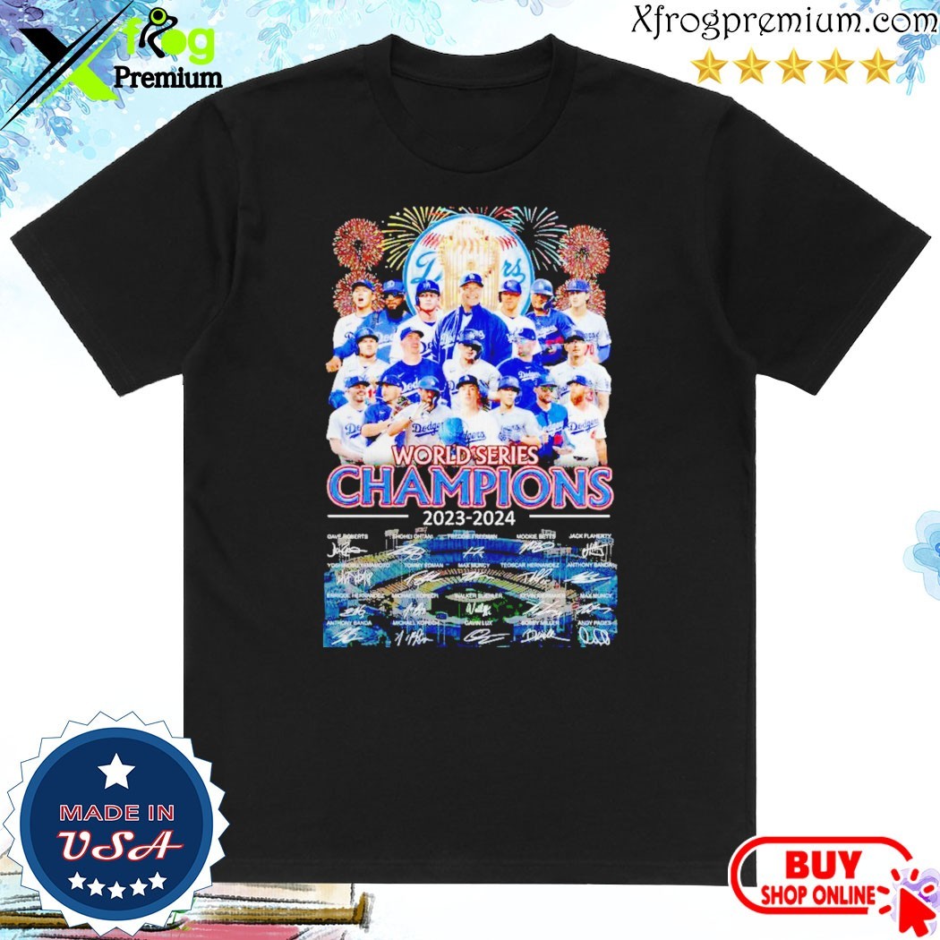 Official Los Angeles Dodgers 2023-2024 World Series Champions T-Shirt