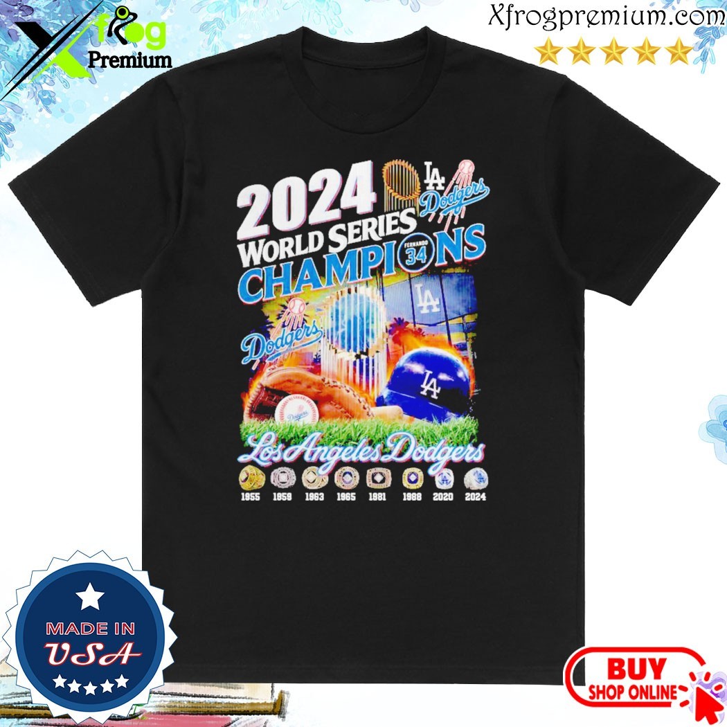 Official Los Angeles Dodgers 2024 World Series Champions Fernando 34 T-Shirt