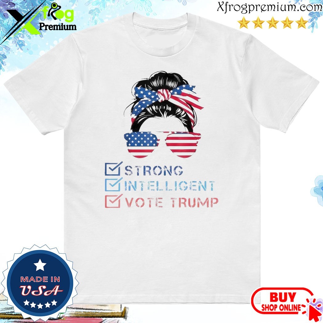 Official Strong intelligent vote Trump girl maga checklist Shirt