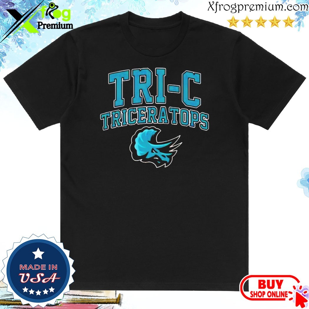 Official Tri-c triceratops cuyahoga community college arch sports shirt