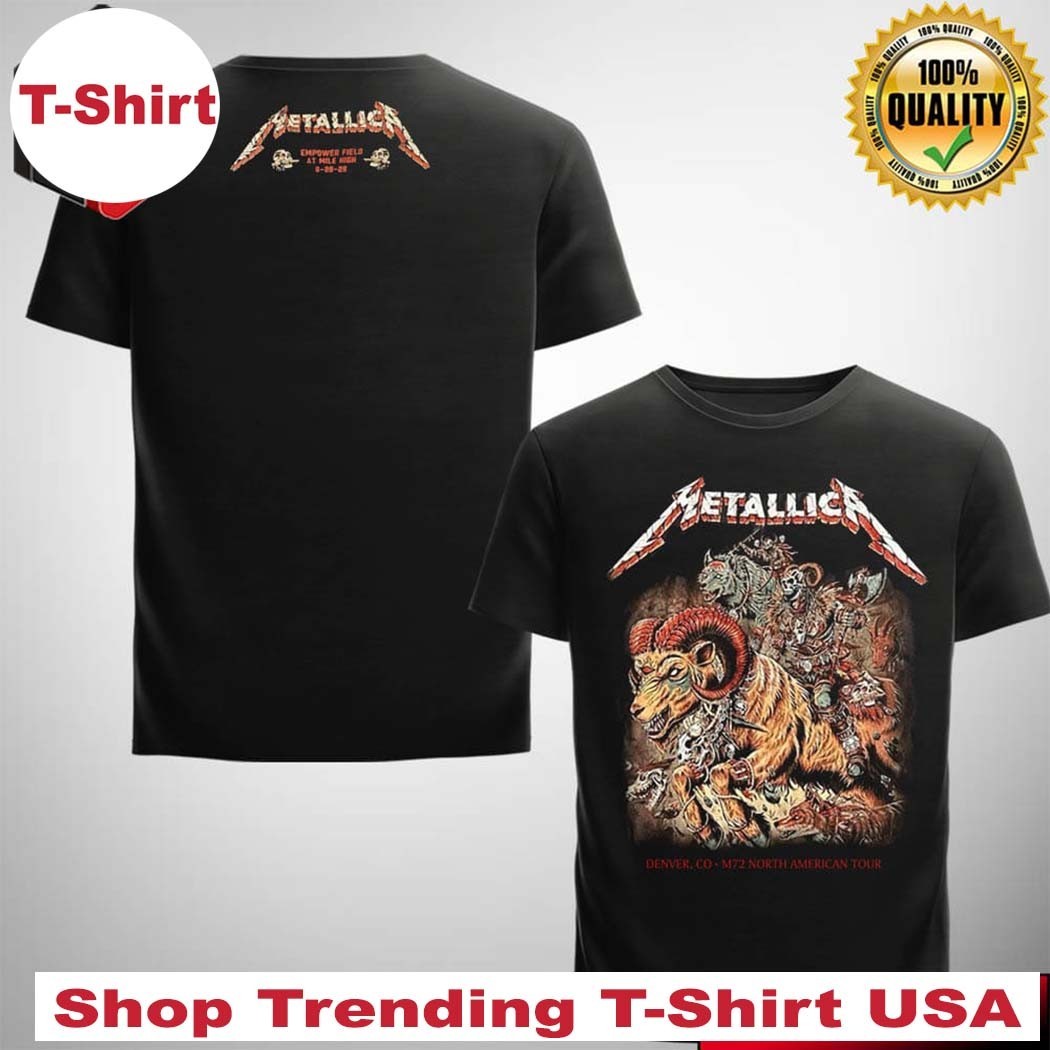 Metallica M72 Denver 2025 Venue Tee Night 2 In Denver CO On