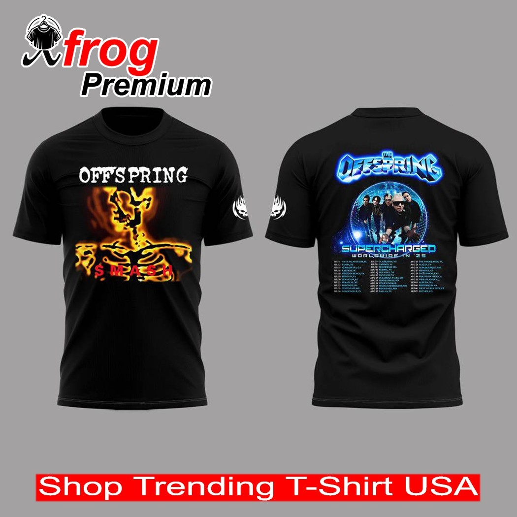 offspring 2025 ツアーTシャツ「M」サイズ&ツアーフライヤー The Offspring Supercharged Worldwide North American Tour