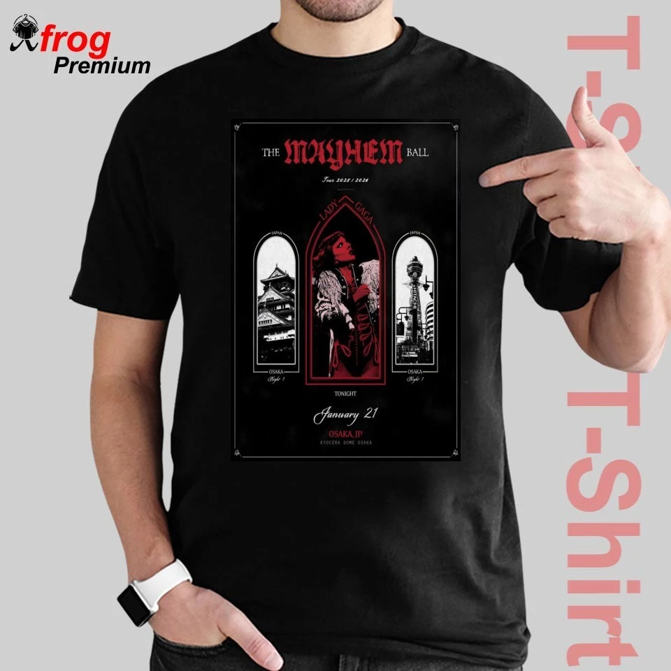 Official Lady Gaga Osaka Japan Jan 21 2026 Concert Shirt